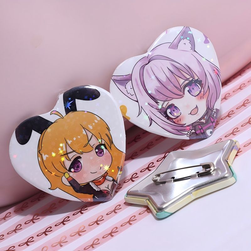 맞춤형 배지 핀 버튼 핀 하트 모양 별 모양 고양이 귀 - Button Badge Blank 리뷰 및 가격